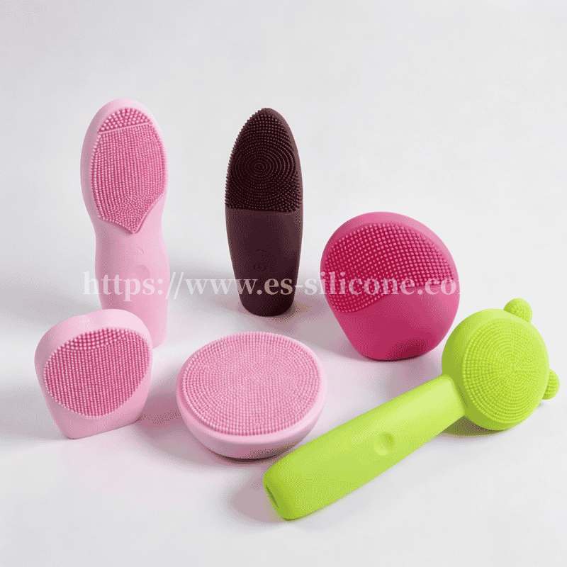 Manga de silicone para limpeza facial