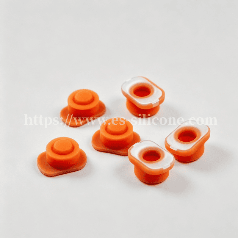 Botão único de borracha de silicone para equipamentos industriais e externos