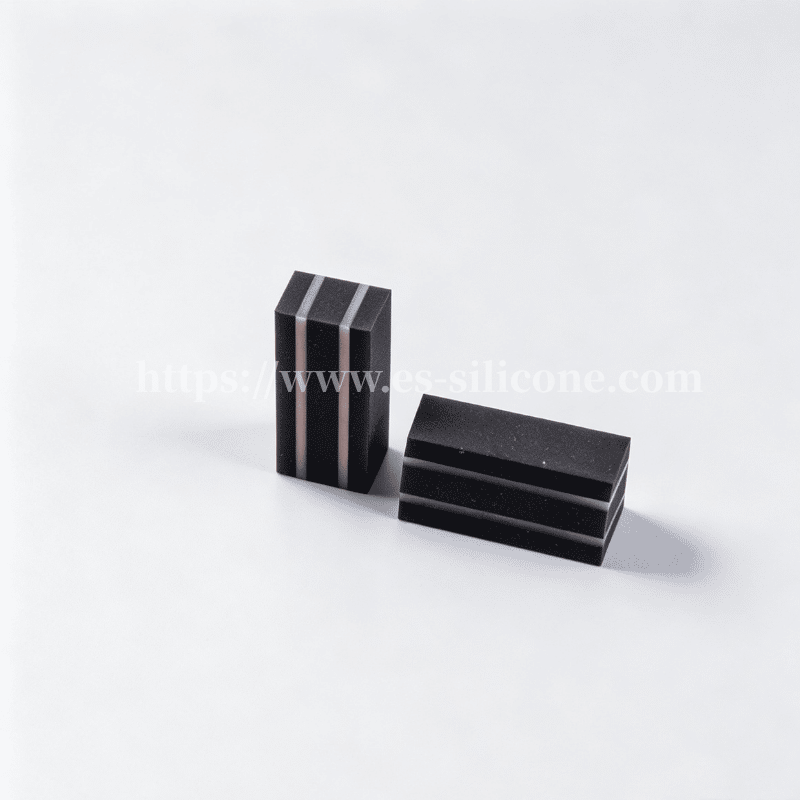 Tira zebra de silicone condutora estruturada de três camadas