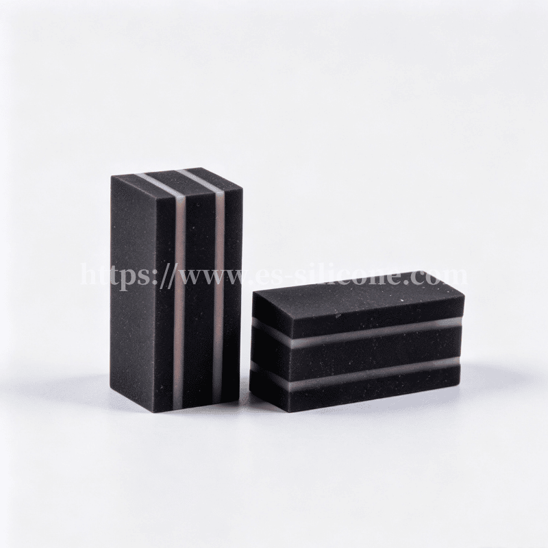 Tira zebra de silicone condutora estruturada de três camadas