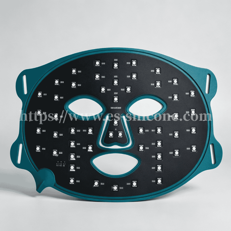 Máscara de beleza LED de silicone com moldagem dupla para cuidados com a pele doméstica e profissional