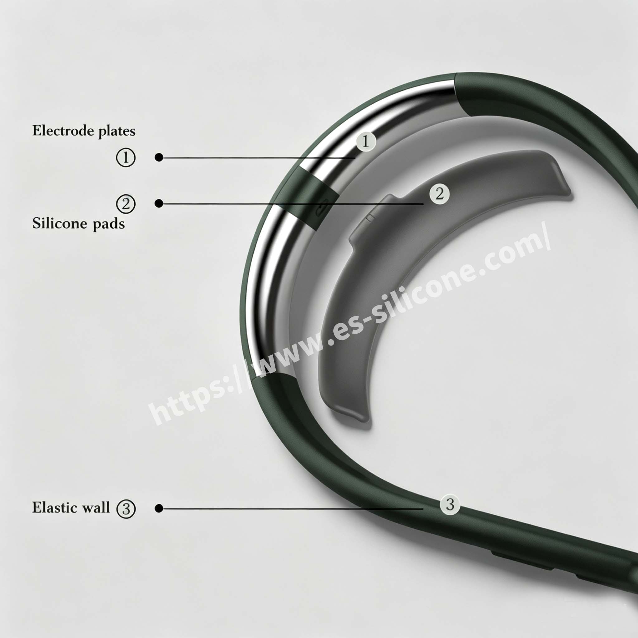 Manga de silicone condutora para massageador