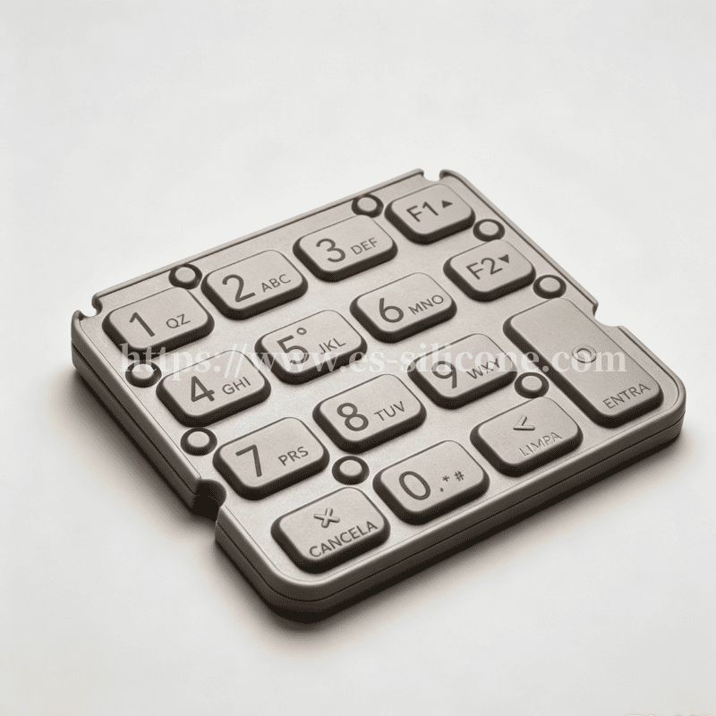 Teclado metálico de silicone para dispositivos PDA portáteis premium